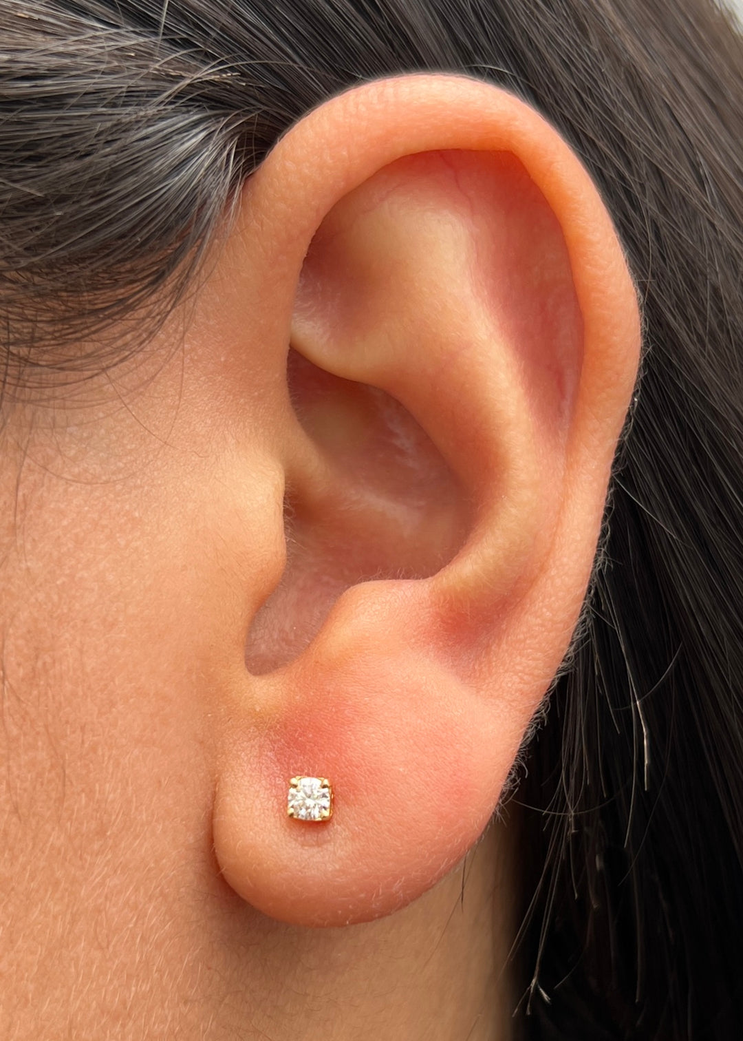 Topos con 20pts de Diamante 0.5gr / 0.3cm / 3mm — Oro Amarillo