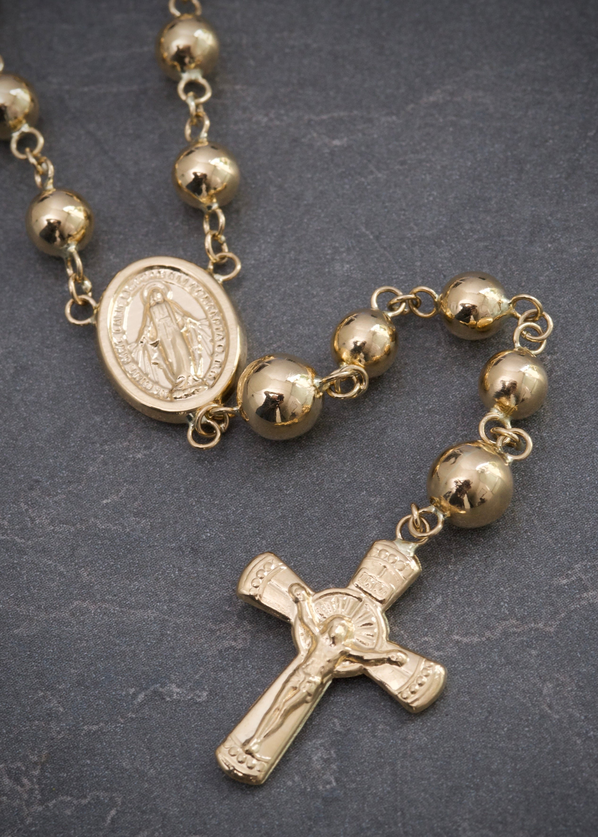 Rosario virgen de la milagrosa 12.45gr / Largo 60cm / Oro Amarillo Nac B