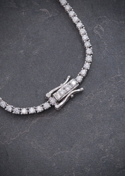 Pulso tenis con 300pts de moissanita 6.6gr / Largo 18cm / Plata  (Joya) M