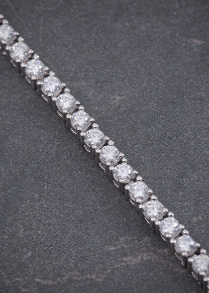 Pulso tenis con 300pts de moissanita 6.6gr / Largo 18cm / Plata  (Joya) M