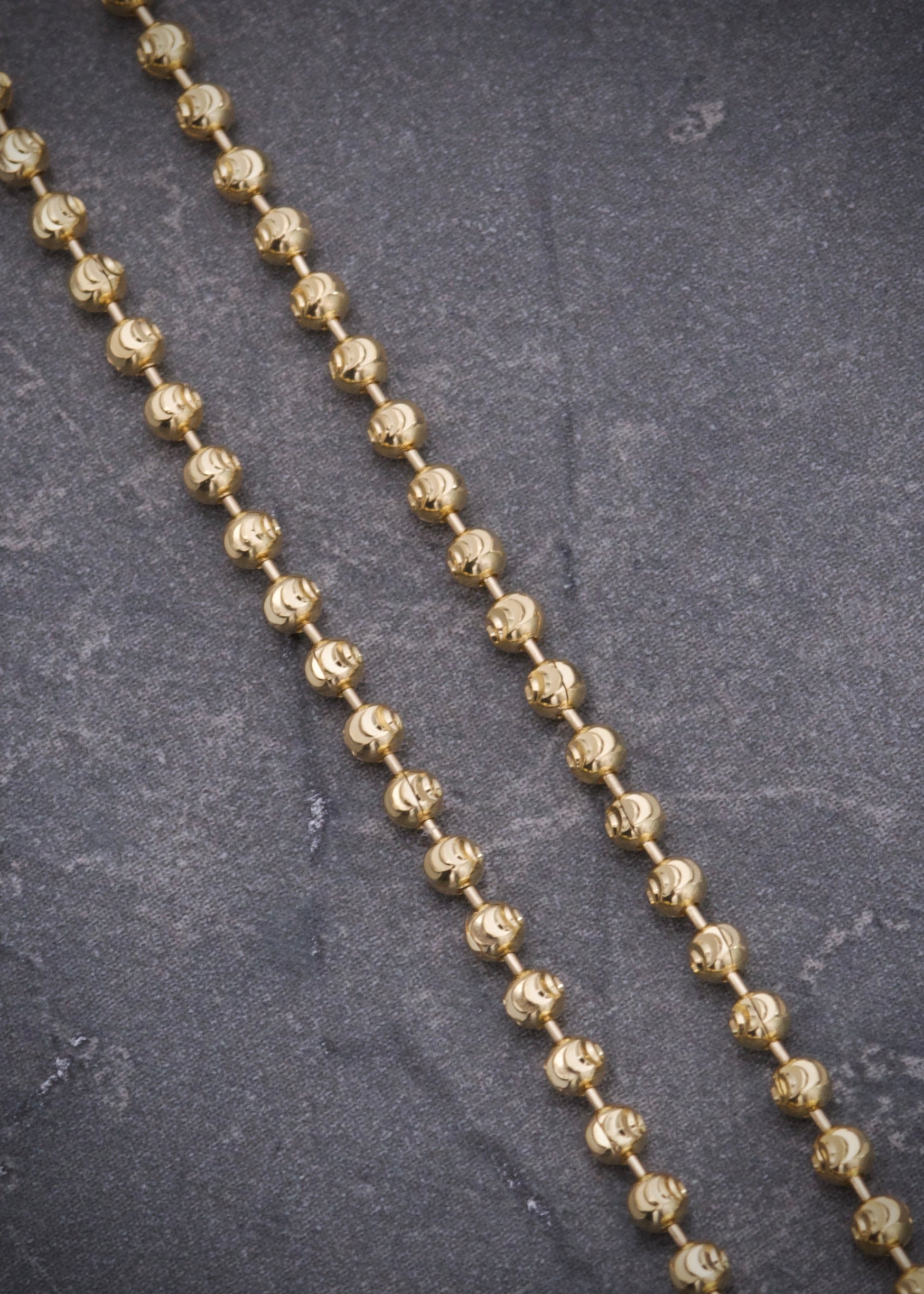 Cadena militar diamantada 2mm 7gr / Largo 50cm / Oro Amarillo italy +3 B
