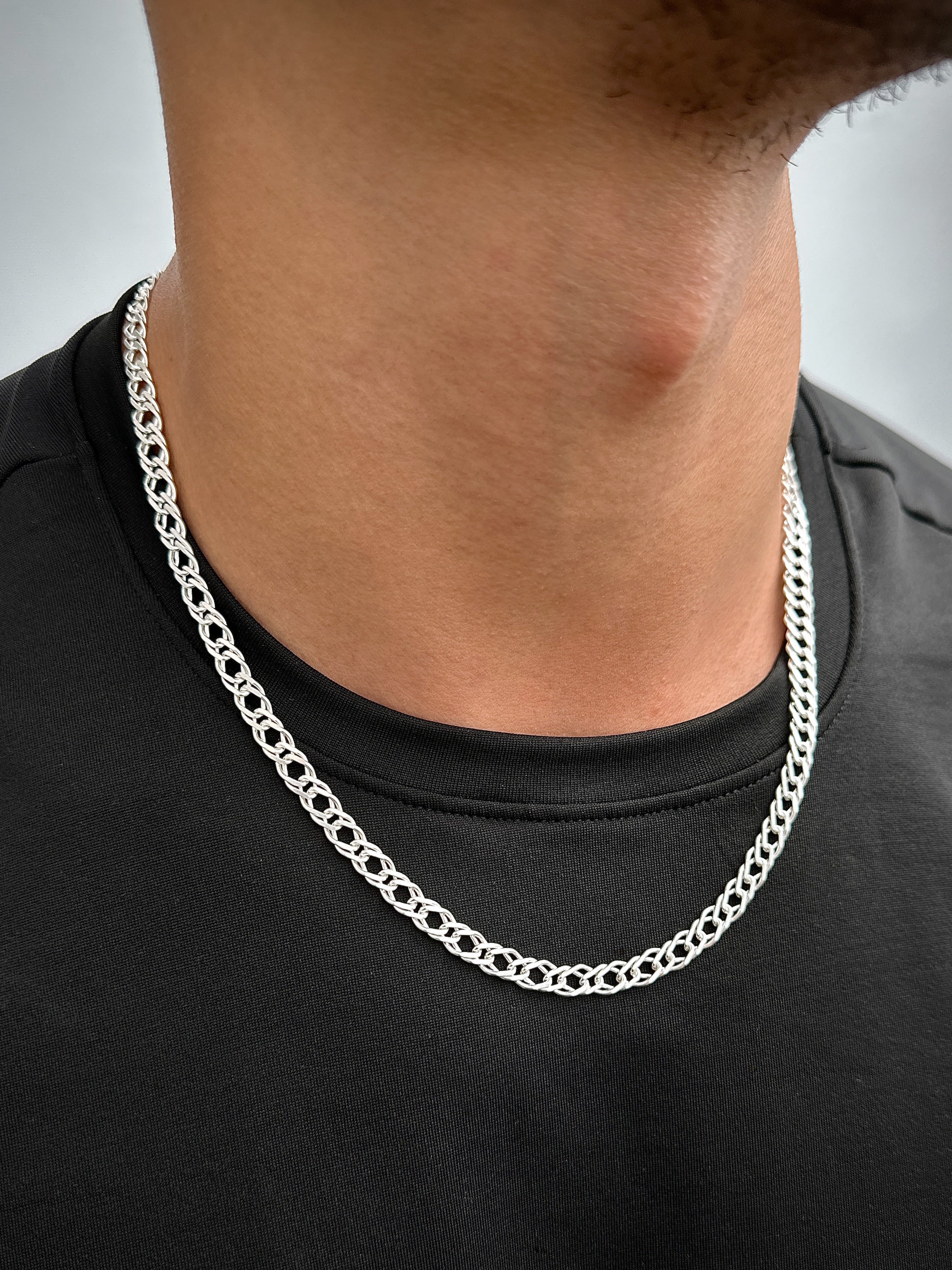 Cadena aro seguido doble 22.9gr / Largo 55cm / Plata P