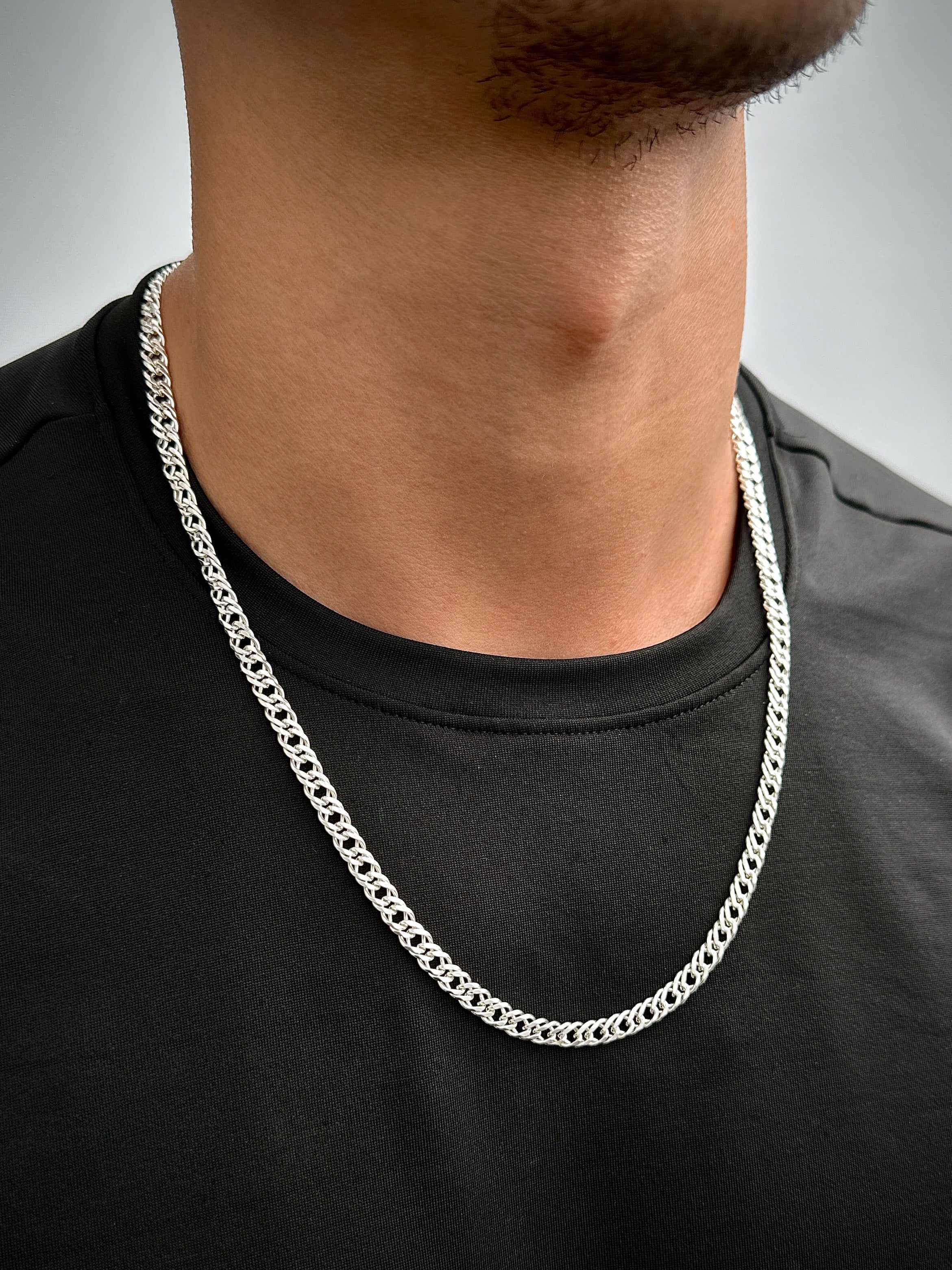 Cadena aro seguido doble 27.6gr / Largo 60cm / Plata P