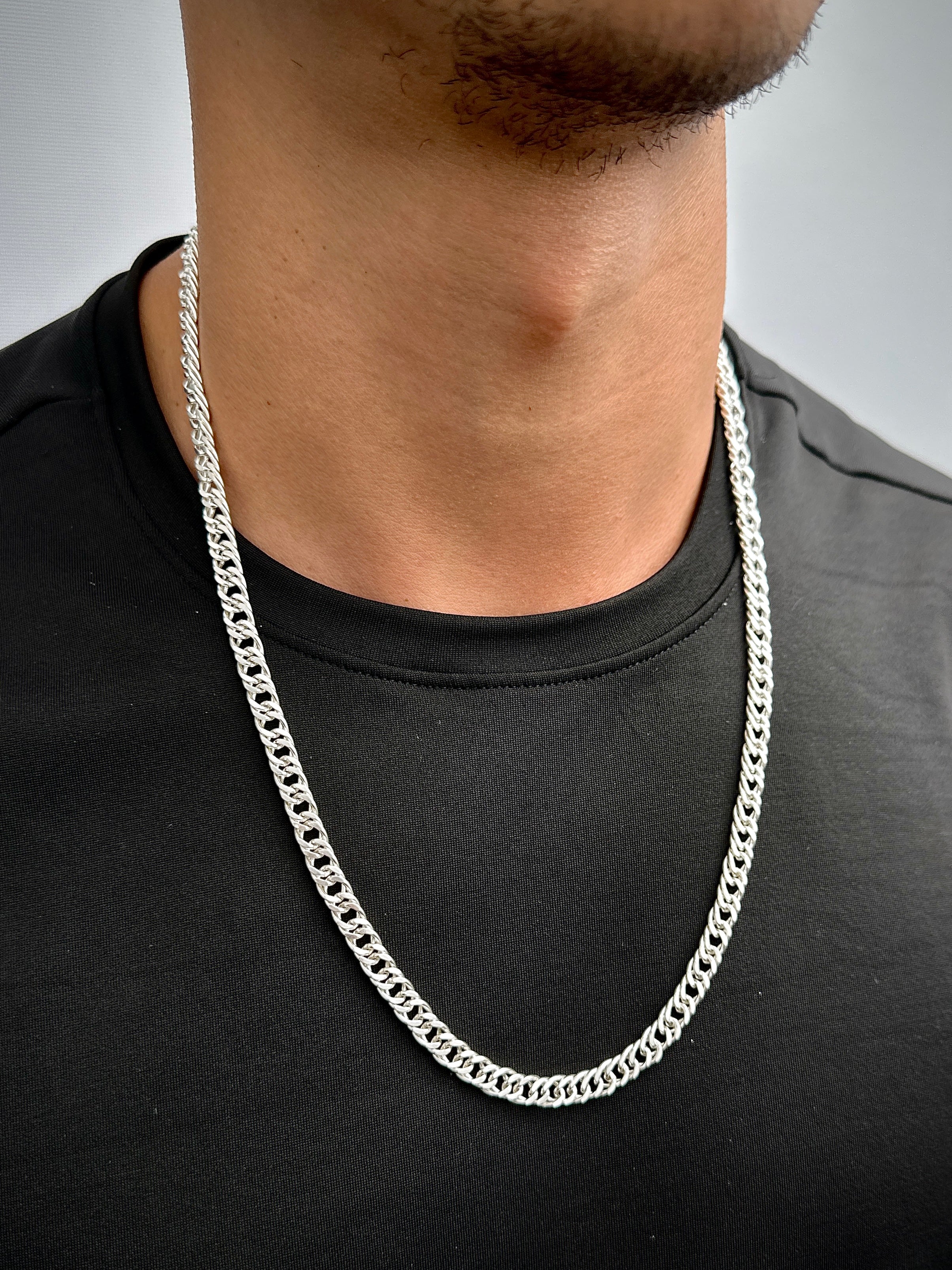 Cadena aro seguido doble 43.6gr / Largo 65cm / Plata P