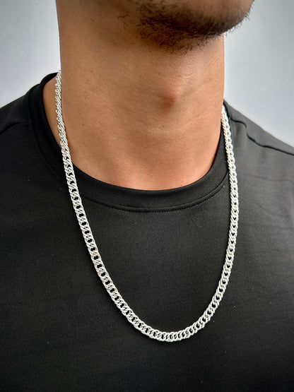 Cadena aro seguido doble 43.6gr / Largo 65cm / Plata P