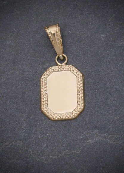 Dije Placa Diamantada 0.4gr / 2.3cm / 10mm — Oro Amarillo