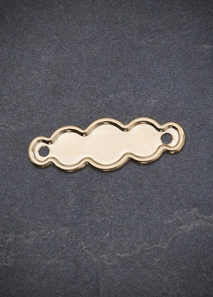 Herraje Placa Lisa 0.35gr / 2.2cm / 7.7mm — Oro Amarillo