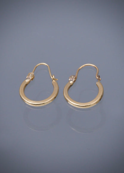 Candongas lisas 0.7gr / Largo 1.5cm / Oro Amarillo Nac B