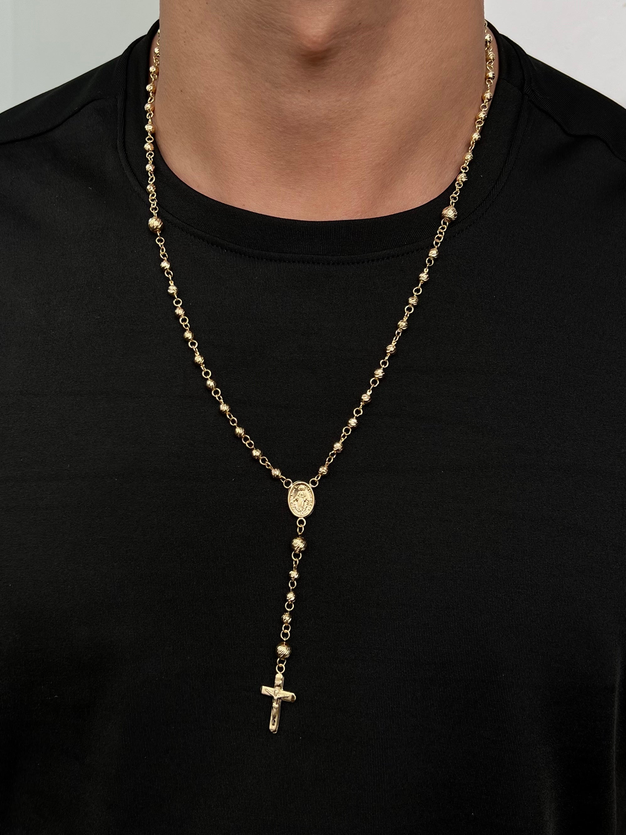 Rosario virgen de la milagrosa 13.4gr / Largo 60cm / Oro Amarillo Nac P