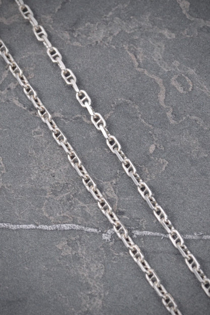 Cadena escalera 6.35gr / Largo 50cm / Plata B