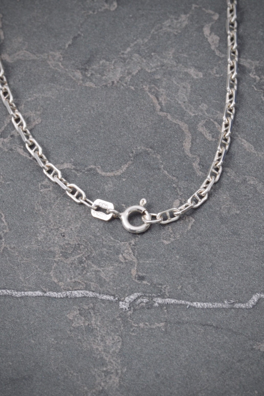 Cadena escalera 6.35gr / Largo 50cm / Plata B