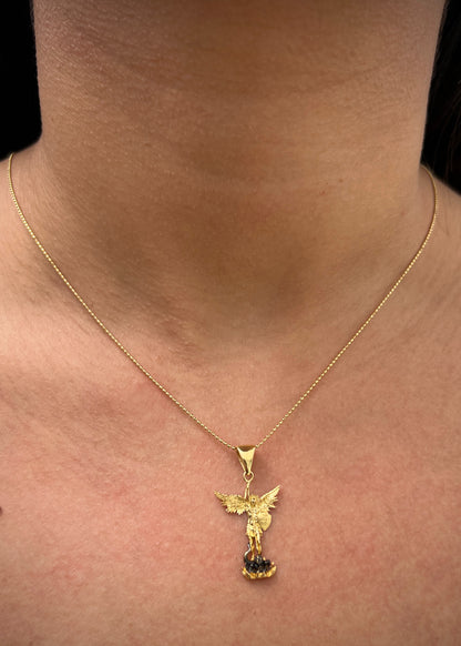 Dije arcangel san miguel 2.05gr / Largo 3.1cm / Oro Amarillo Nac M