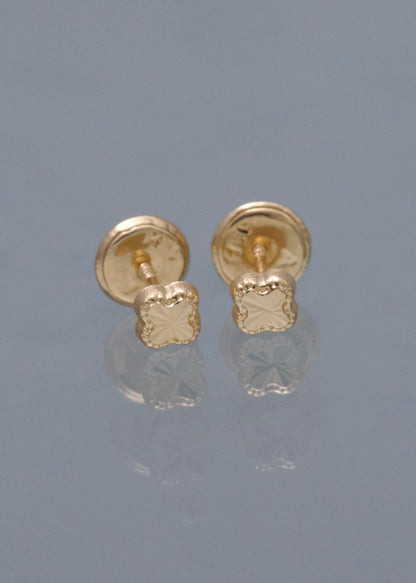 Topos Lucky Clover Diamantados 0.4gr / 0.3cm / 3mm — Oro Amarillo