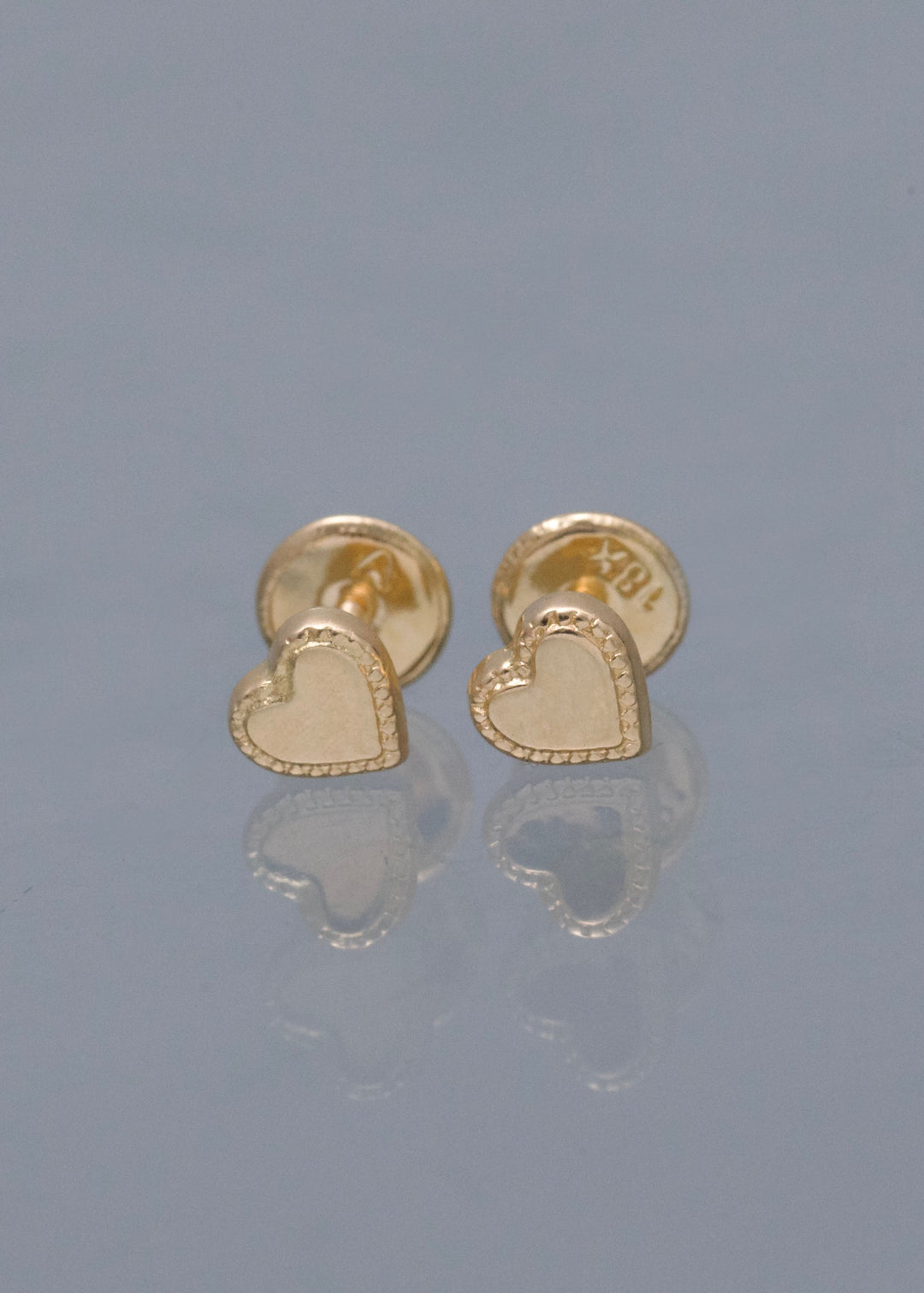 Topos Corazon con Detalle 0.5gr / 0.5cm / 5mm — Oro Amarillo