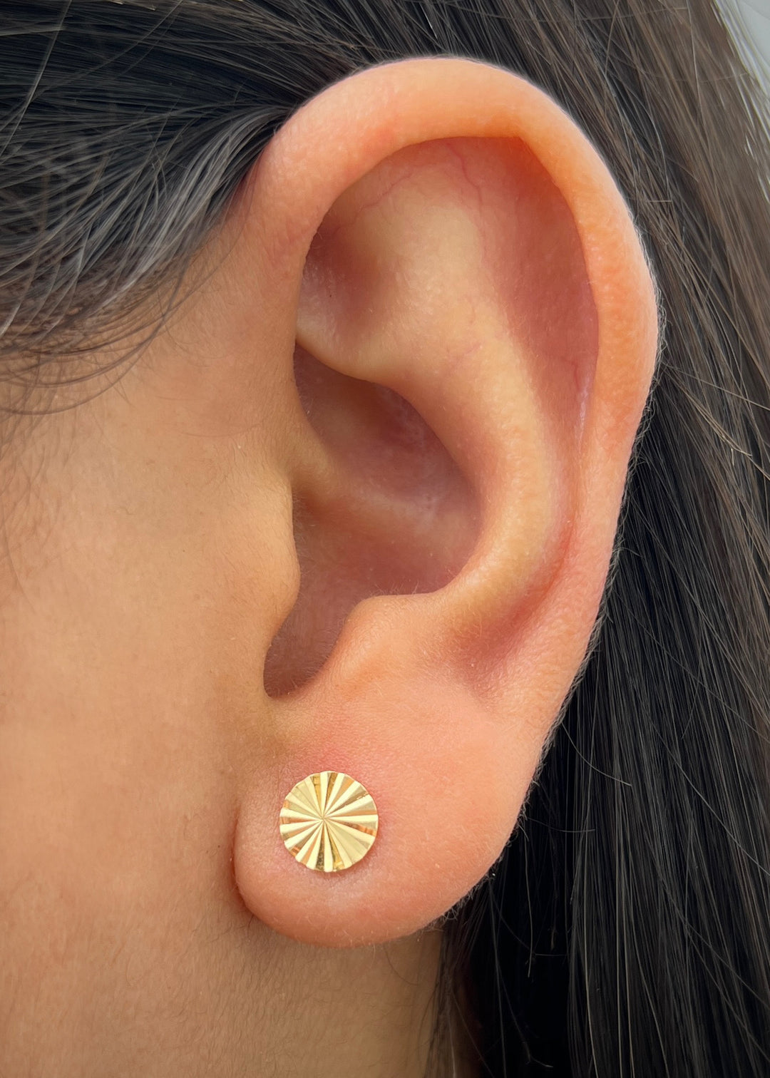 Topos Circulo Diamantados 0.6gr / 0.7cm / 7mm — Oro Amarillo