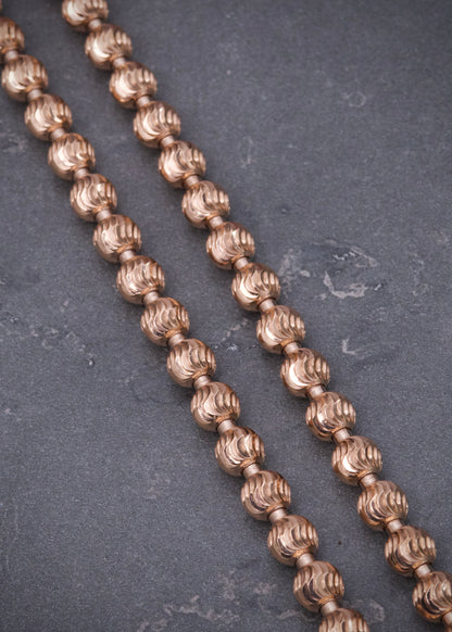 Cadena militar diamantada luna 5mm 28.8gr / Largo 60cm / Oro Rosado (Joya) M