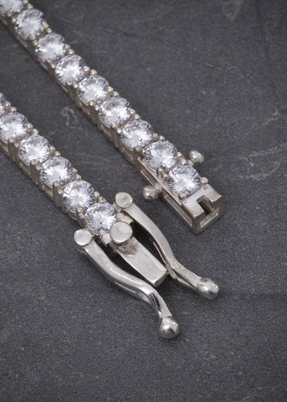 Pulso tenis con swarovski blanco 22gr / Largo 19cm / Plata B