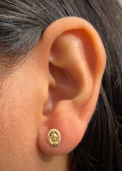 Topos virgen de la milagrosa 0.6gr / Largo 0.7cm / Oro Amarillo Nac B