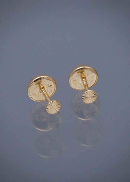 Topos Circulo DiamantadO 0.35gr / Largo 0.32cm — Oro Amarillo