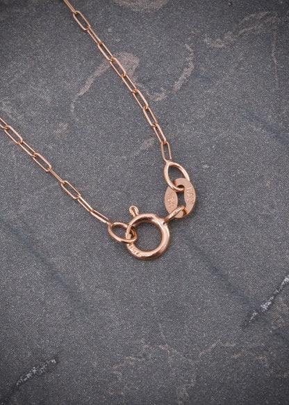 Cadena paper clip 0.9gr / Largo 45cm / Oro Rosado italy +3 B