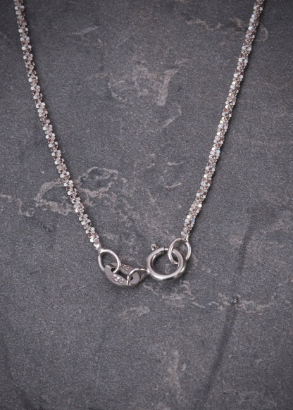 Cadena diamantada 2.25gr / Largo 50cm / Oro Blanco italy +3 P