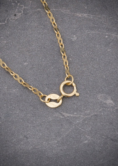 Cadena flor espejo 1.9gr / Largo 50cm / Oro Amarillo italy +3 B