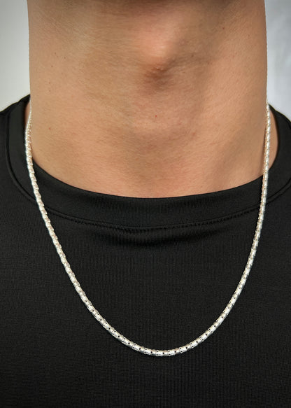 Cadena cola de raton 7.6gr / Largo 55cm / — — Plata
