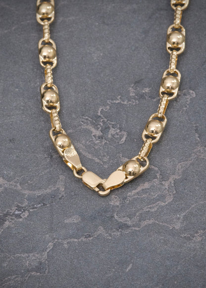 Cadena Rustica 14.05gr / 60cm / 4.6mm — Oro Amarillo