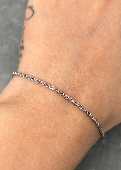 Pulso lazo 0.75gr / Largo 18cm / Oro Blanco italy +3 P