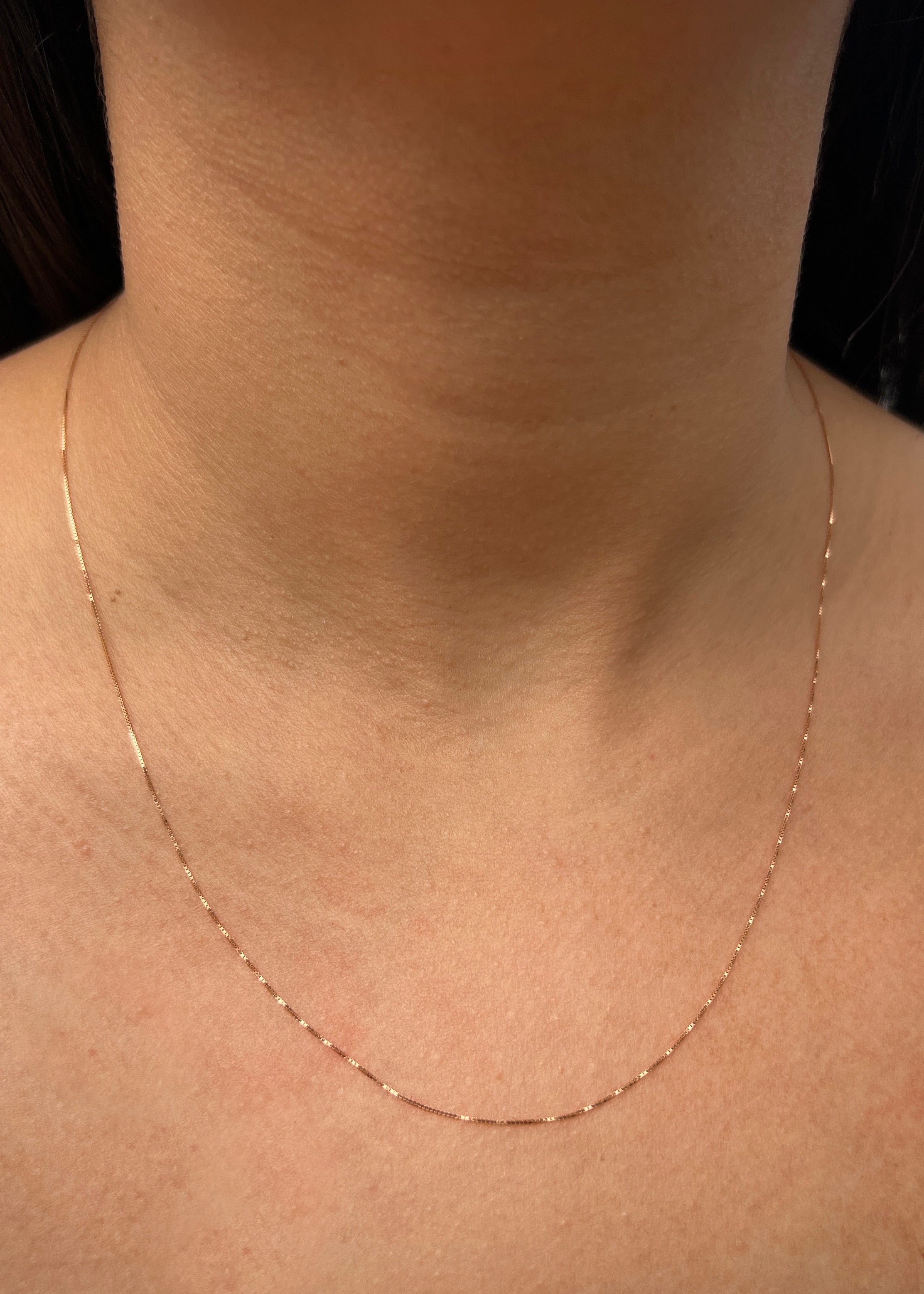 Cadena tejido veneciana 1.05gr / Largo 50cm / Oro Rosado italy +3 B