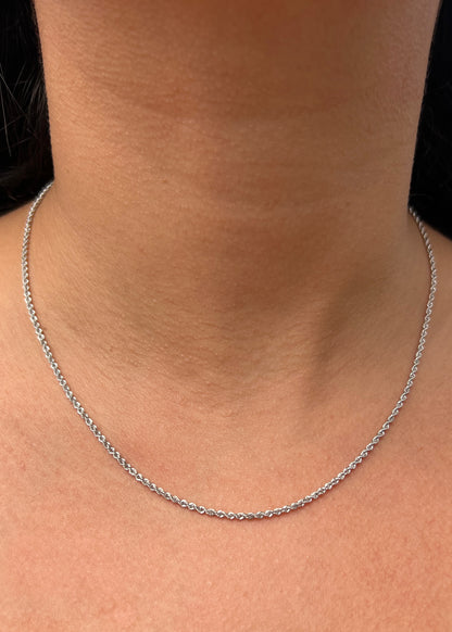 Cadena lazo 1.45gr / Largo 45cm / Oro Blanco italy +3 M