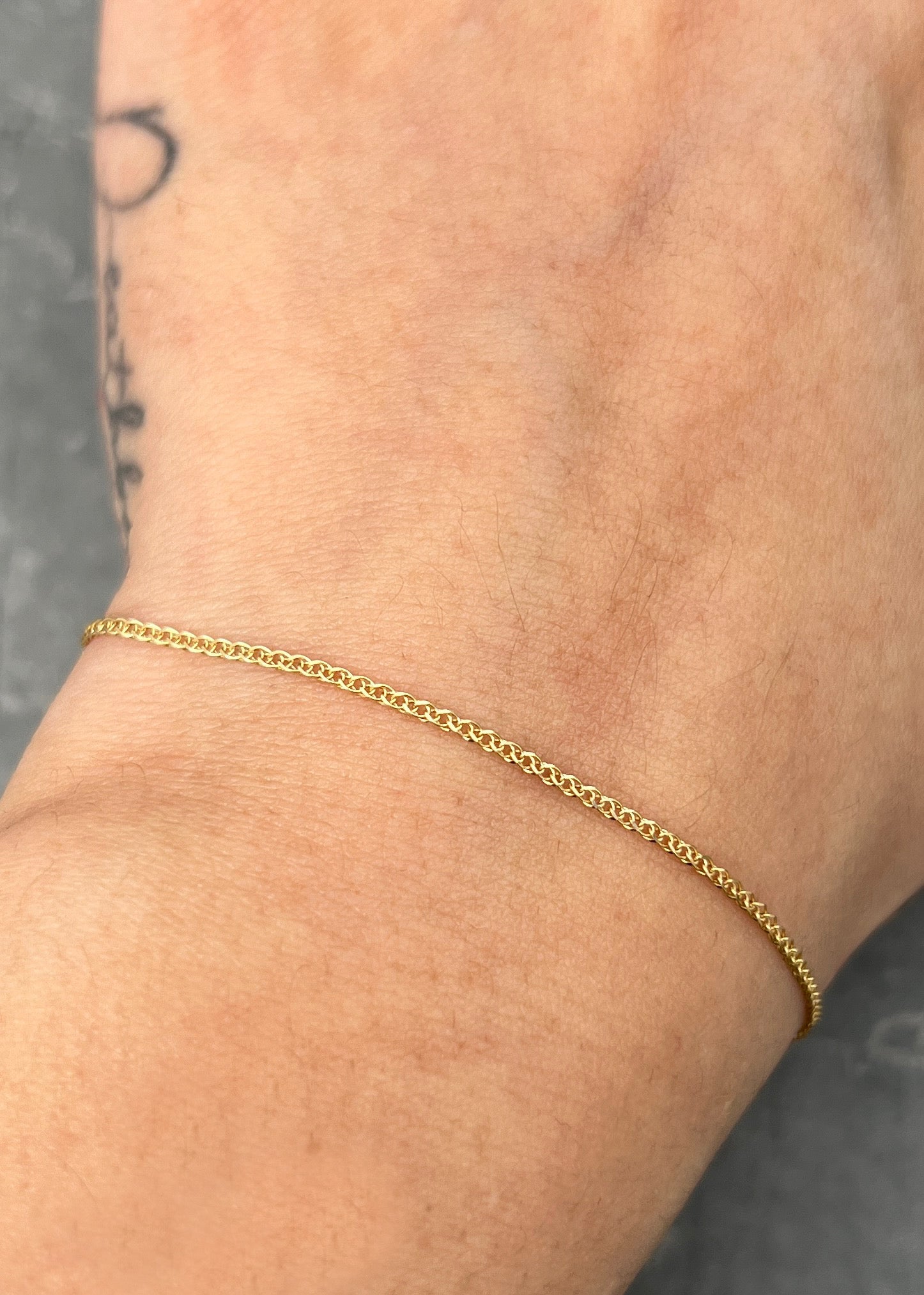 Pulso mini franco 0.65gr / Largo 18.5cm / Oro Amarillo italy +3*