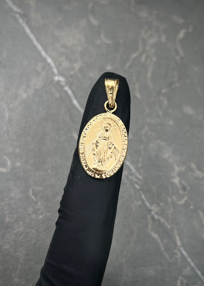 Dije Virgen de la Milagrosa 1.6gr / 3cm / 14.8mm — Oro Amarillo