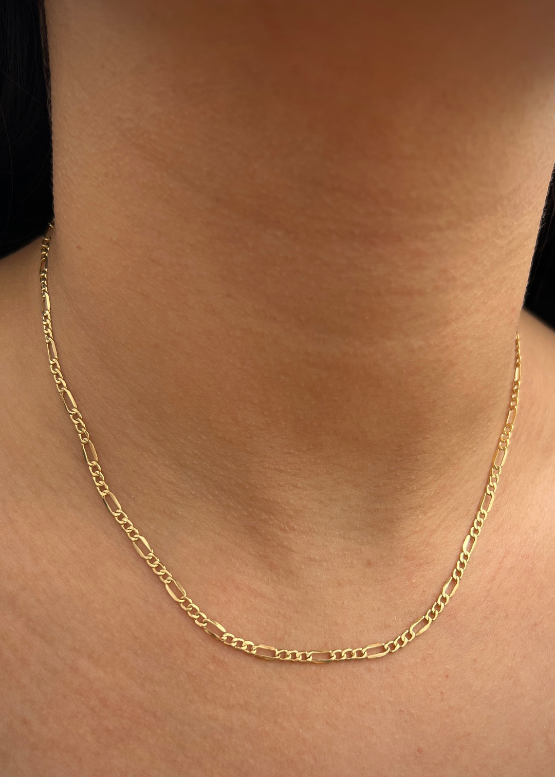 Cadena Figaro 2.75gr / 45cm / 2.6mm — Oro Amarillo
