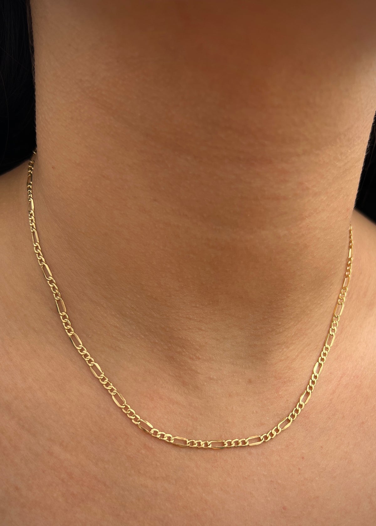 Cadena Figaro 2.75gr / 45cm / 2.6mm — Oro Amarillo