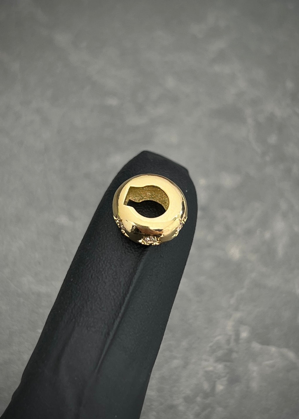 Dije stars diamonds con swarovski blanco 1.75gr / Largo 1cm — Oro Amarillo