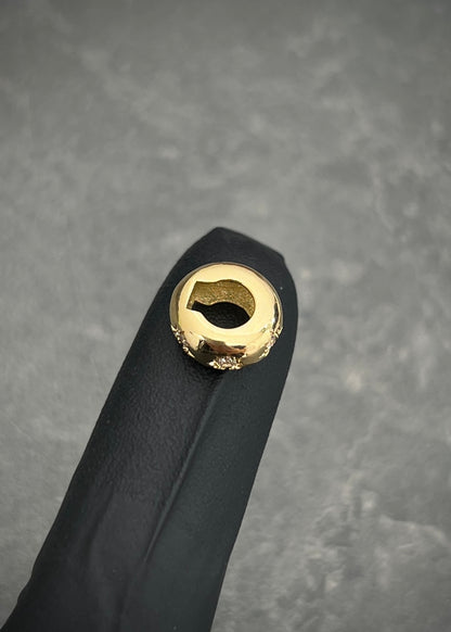 Dije stars diamonds con swarovski blanco 1.7gr / Largo 1cm — Oro Amarillo