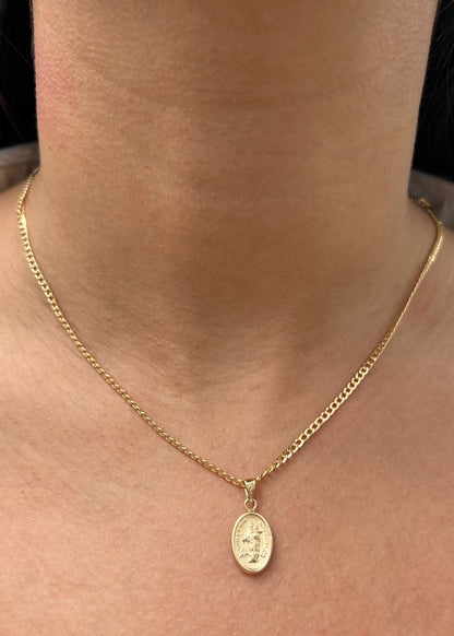 Dije Virgen Maria Auxiliadora 0.7gr / 2.1cm / 10mm — Oro Amarillo