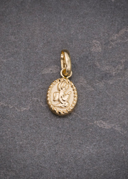 Dije Angel de la Guarda 0.35gr / 1.5cm / 6.7mm — Oro Amarillo