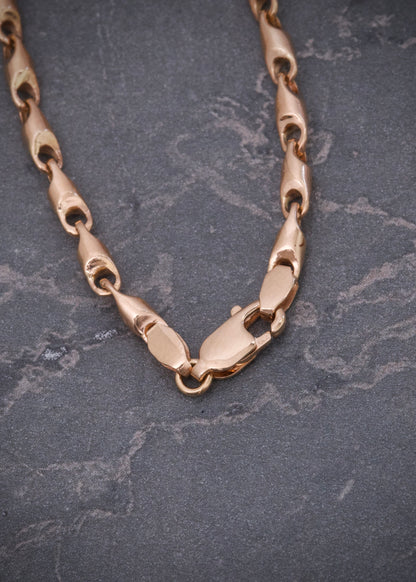 Cadena rustica 30gr / Largo. 60 cm / Oro Rosado Nac*