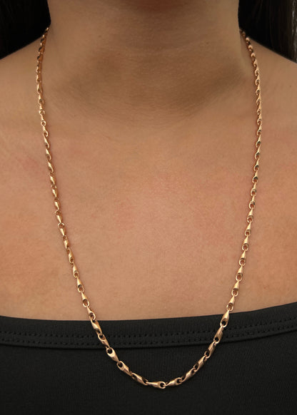 Cadena rustica 30gr / Largo. 60 cm / Oro Rosado Nac*