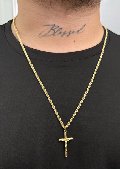 Dije Cristo 3.1gr / 4cm / 21mm — Oro Amarillo