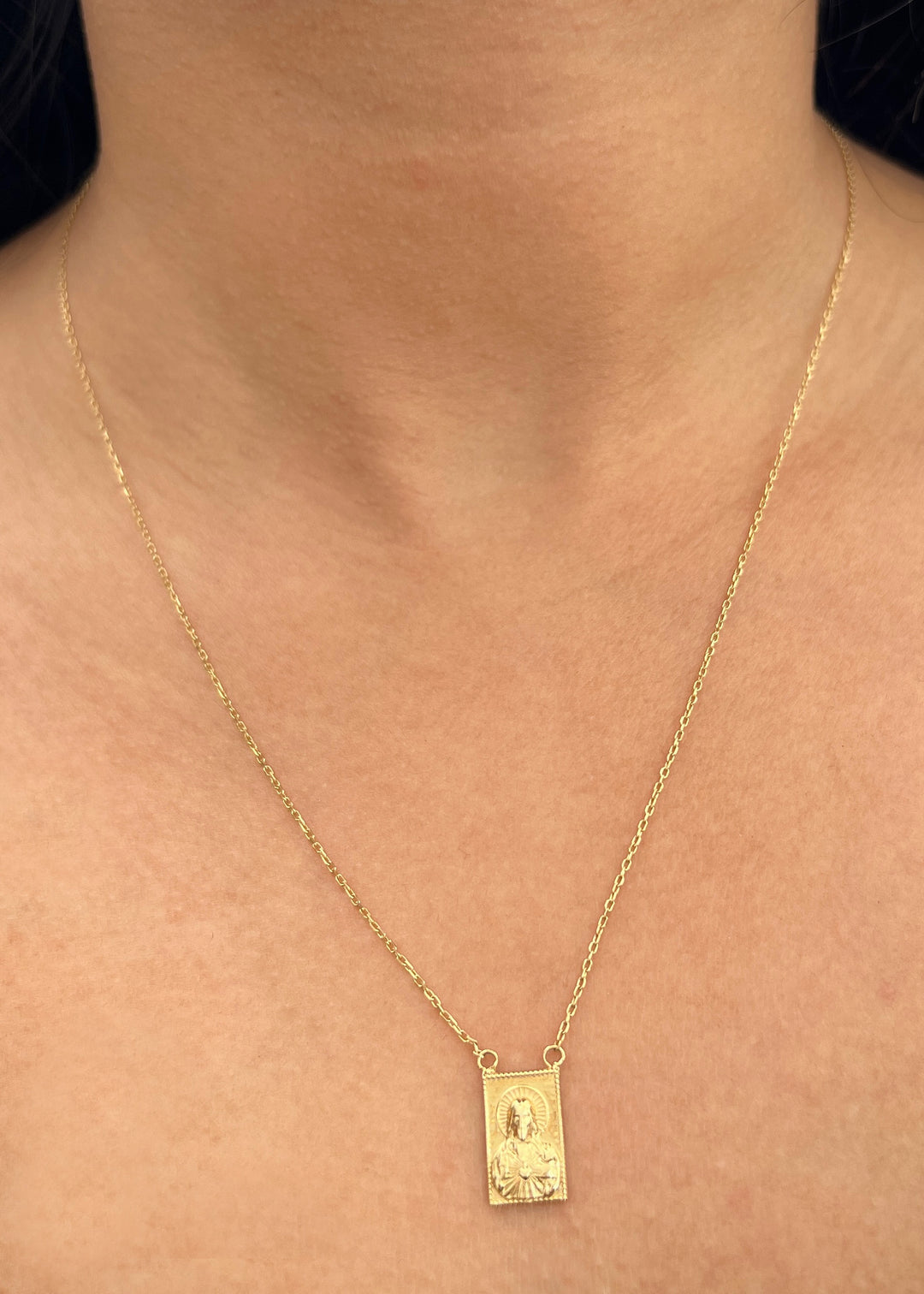 Cadena Escapulario 4.55gr / 50cm / 1mm — Oro Amarillo