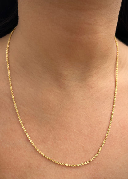 Cadena Lazo 1.7gr / 50cm / 1.7mm — Oro Amarillo