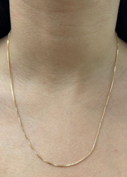 Cadena Veneciana 2.25gr / 50cm / 1mm — Oro Amarillo