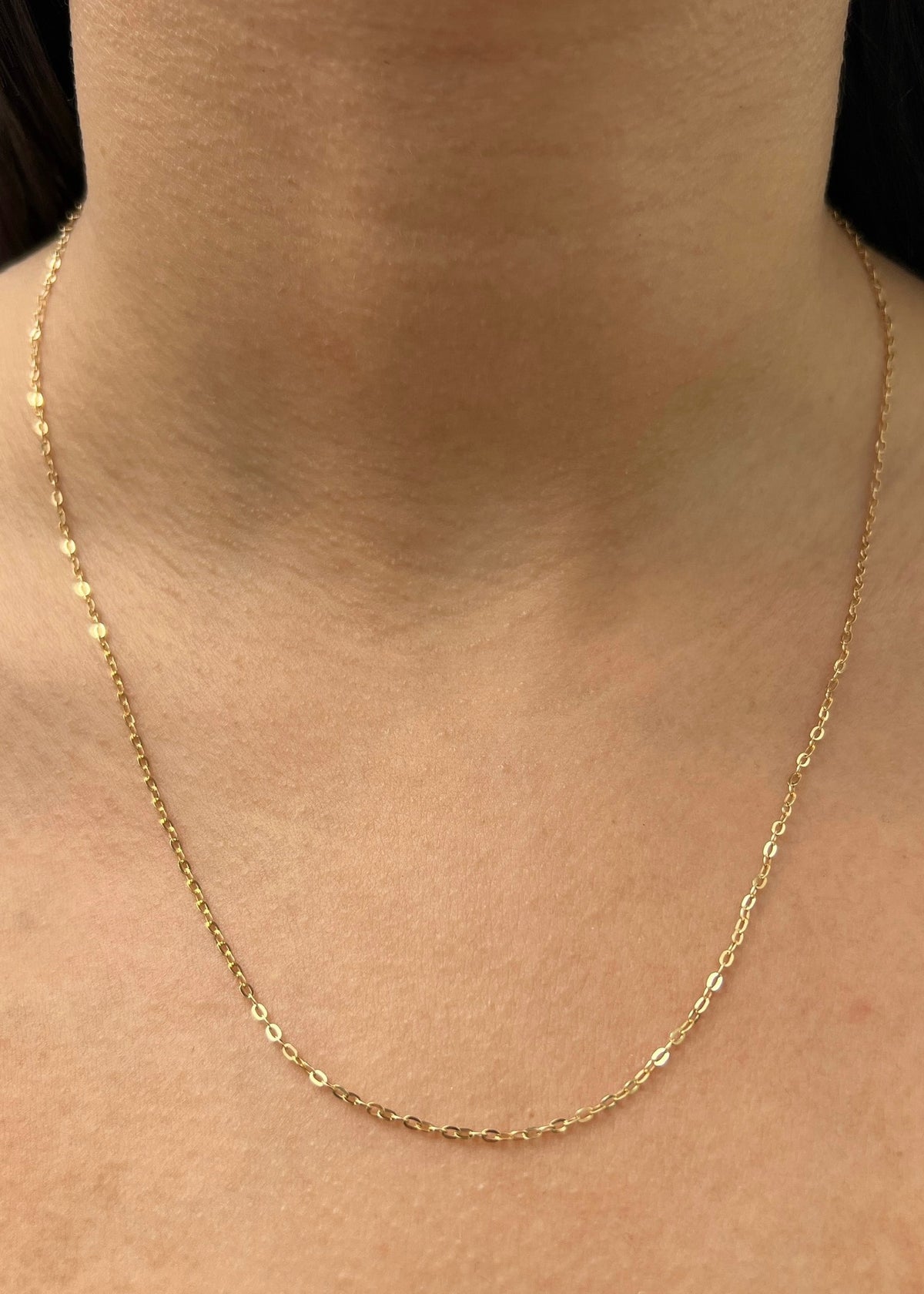 Cadena Aro Seguido 0.8gr / 50cm / 1.5mm — Oro Amarillo