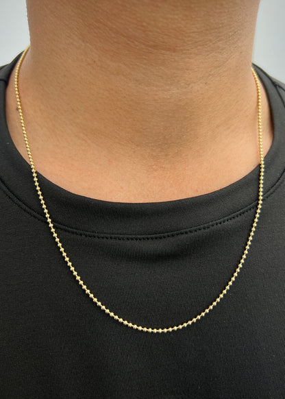 Cadena Militar 8.25gr / 55cm / 1.8mm — Oro Amarillo