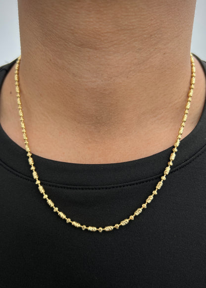 Cadena Palito Bolita 15.6gr / 50cm / 3mm — Oro Amarillo