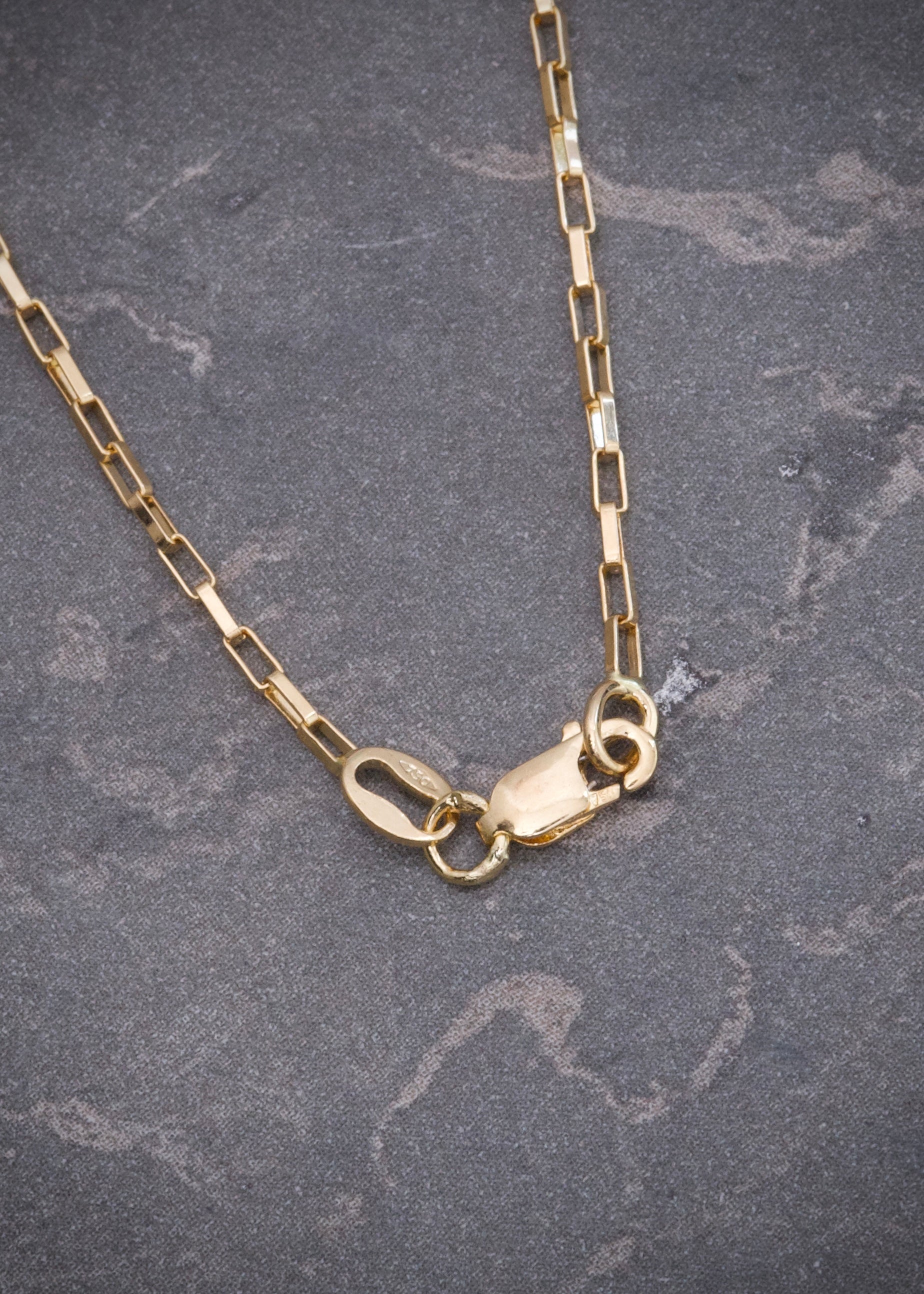 Cadena paper clip 2.15gr / Largo 37cm / Oro Amarillo italy +3 P