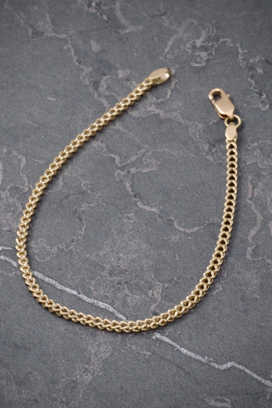 Pulso franco 2.2gr / Largo 17.5cm / Oro Amarillo italy +3 M